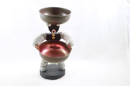 Folk Art Black Americana Bottle Caps Figure