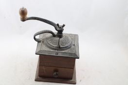 Antique Wood Coffee Grinder