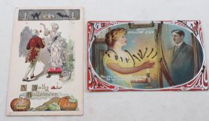 2 Early 1900's Halloween Postcards