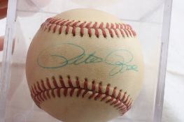 Vintage Pete Rose Signed Official NL Baseball