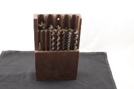 Auger Bits for Brace Drill in Wood Wall Holder