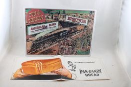 1935 Pan-Dandy Bread Sign, Lionel Trains Sign