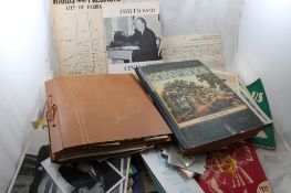 Large Ephemera Lot Including Faribault Scrapbooks