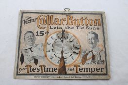 Victor Collar Button Cardboard Store Display