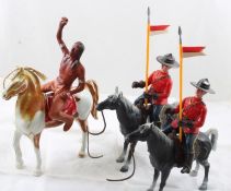Red Ryder Horse w/Indian, 2 Canadian Mounties