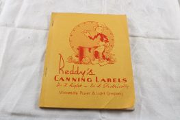 Vintage Reddy Kilowatt Canning Labels Booklet