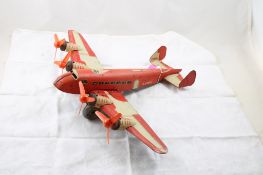 Marx TWA U.S. Mail Tin Toy Airplane