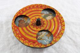 1927 Patent Tin Litho Movie Spinning Top