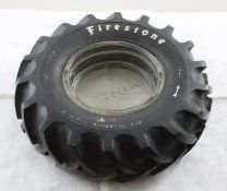 Vintage Firestone Tractor Tire Ashtray with Insert