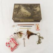 German Feather Pins & More in Tin Box