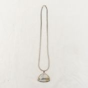 1+ oz Sterling Silver Necklace with Stone Pendant