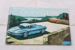 1963 Corvette Owner's Manual 2nd Edition