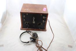Wood Radio Testing Equipment Box