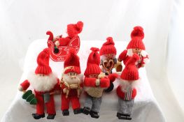 7 Tomte Ljungstroms Swedish Gnome Figures