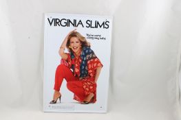 Virginia Slims Cigarettes Metal Sign