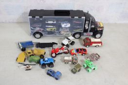 Maxx Action Semi Truck Toy Car Carrier & Toy Cars