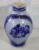 Large Cobalt Stoneware Pitcher Jug