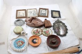 Misc. Leather Wrap Flask, Arrowhead Ashtray & More