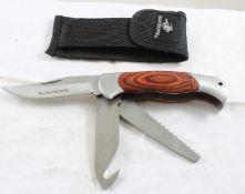 3 Blade Winchester Folding Knife with Gut Hook