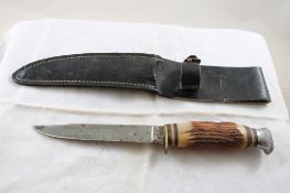 Edge Brand #464 Fixed Blade Knife in Sheath