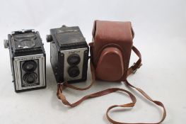 3 Antique Twin Lens Cameras Spartus & Argus