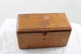 1889 Oak Wood Puzzle Box Singer w/Attachments