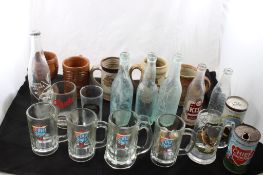 Soda & Beer Bottles, Tiki & Beer Mugs,