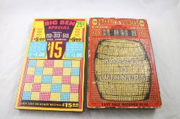 2 Vintage Punch Boards 10 Cent & 25 Cent
