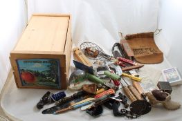 Wood Box Full of Misc. Kitchen Items & More
