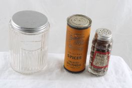 Hoosier Tea Jar, Red Ball Chili Powder, Golden Keg