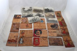 25 Leather & Real Photo Postcards Early 1900's