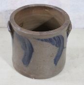 Salt Glaze Crock with Cobalt Marking