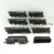 6 American Flyer O Engines and 2 Coal Cars Loose