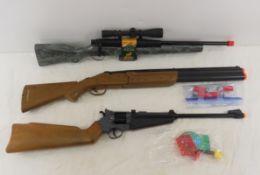 2 Toy Rifles & 1 Toy Shotgun- working