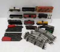 9 Marx Train Cars, Transformer and Track