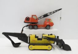 Vintage Tonka Crane & T6 Front End Loader/Backhoe