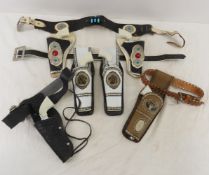 6 Kusan Cap Guns in Holster Belts