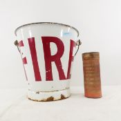 Enamel Fire Bucket, NP Dry Extinguisher
