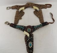 3 Vintage Pony Boy Cap Guns with Holster Belts