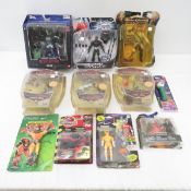 10 Action Figures in Original Packaging & 1 PEZ