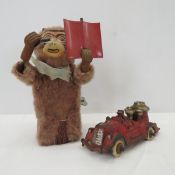 Smoking & reading monkey windup toy - works