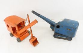 2 Vintage Structo Toys Steam Shovels