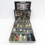 24 Star Wars Action Figures, Some 1977 & Case