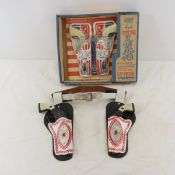 4 Vintage Halco Cap Guns in Holster Belts