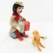 Vintage Clown Accordion & Monkey Cymbals Toy