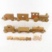 Vintage wood train sets