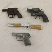 4 Vintage Rifle, Pistol & revolver Cap Guns