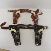 4 Vintage Pony Boy Cap Guns with Holster Belts
