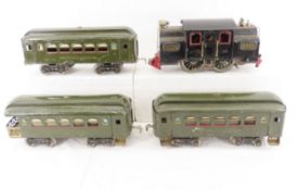 Lionel pre-war standard ga No. 38 engine & cars