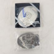 2 John Deere Belt Buckles 9520/8530 & Montana